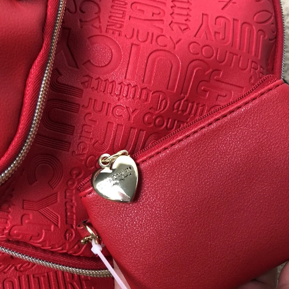 Juicy Couture Red Backpack with Coin Purse